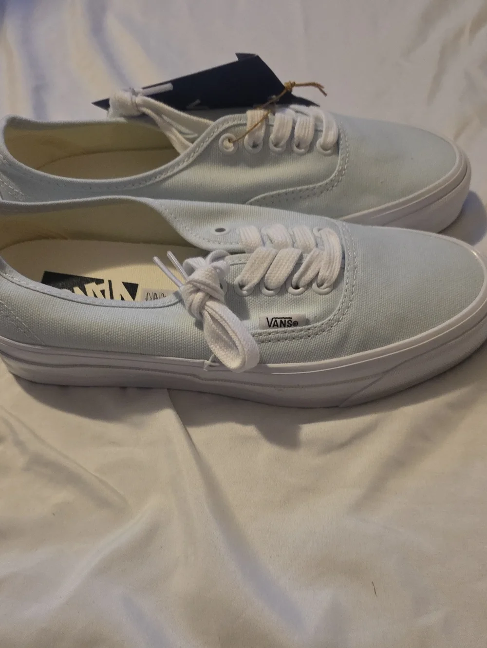 Vans Light Blue Canvas Low-Top Sneakers